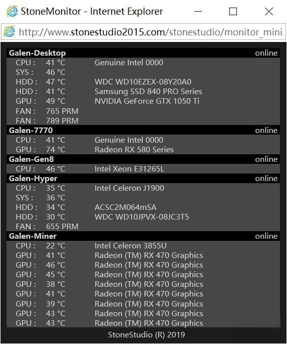 StoneMonitor(Windows云温度监控)