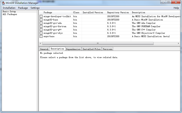 MinGW Installer(MinGW安装管理器)
