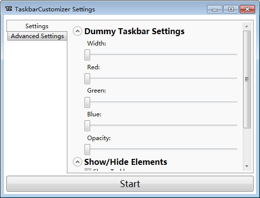 TaskbarCustomizer(任务栏透明度调整软件)