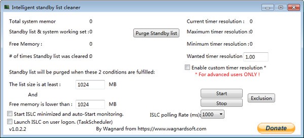 Intelligent standby list cleaner