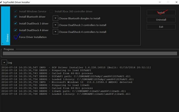 ps4手柄驱动ScpToolkit