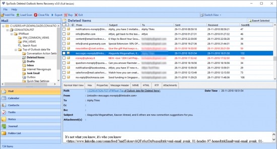 SysTools Outlook Deleted Items Recovery(删除邮件恢复工具)