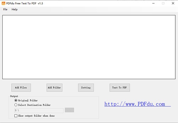 PDFdu Free Text to PDF(PDF转换工具)