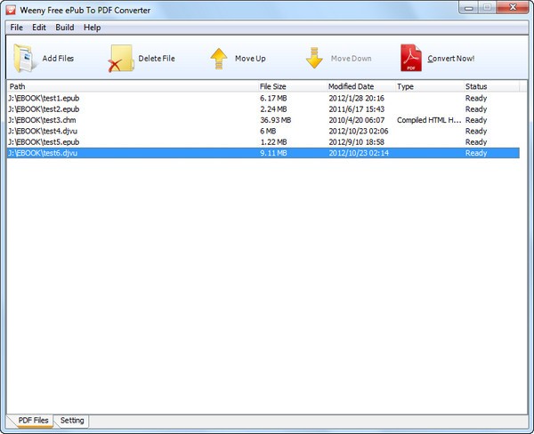 Weeny Free Epub to PDF Converter(PDF转换器)