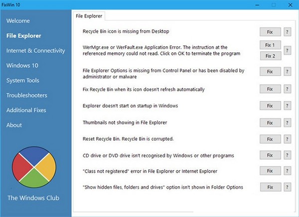 FixWin 10(Windows10管理软件)