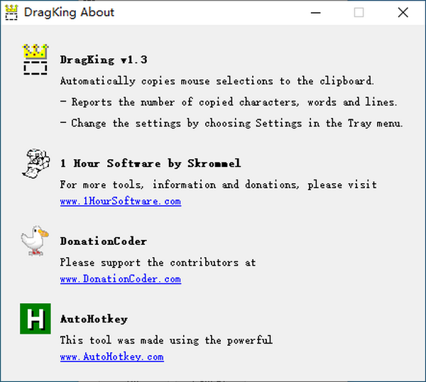 DragKing(选择文本自动复制工具)