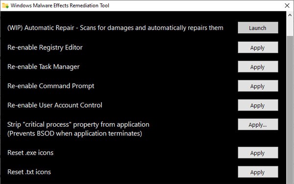 Windows Malware Effects Remediation Tool(电脑修复工具)