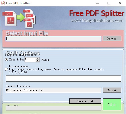 Free PDF Splitter(PDF分割软件)