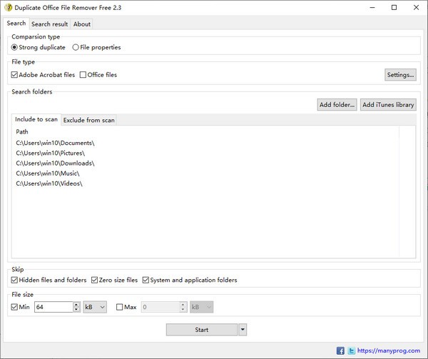 Duplicate Office File Remover Free(重复Office文件删除工具)