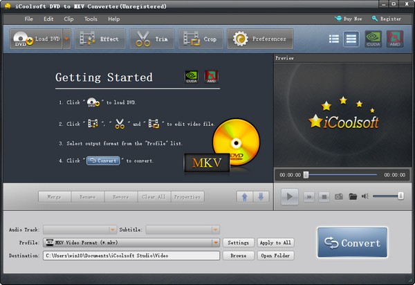 iCoolsoft DVD to MKV Converter(dvd视频转换工具)