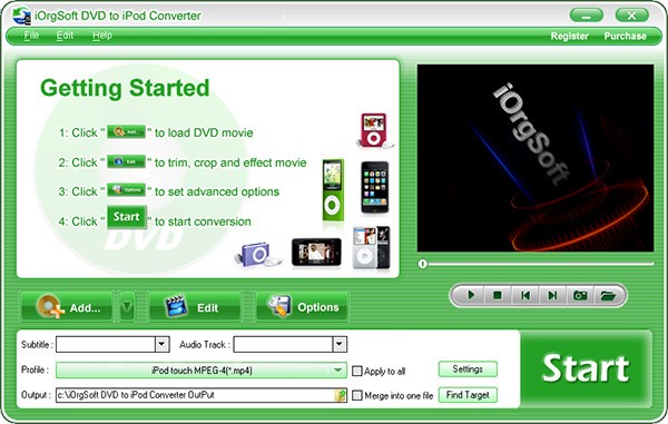 iOrgSoft DVD to iPod Converter(视频转换工具)
