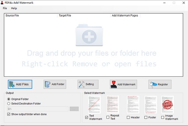 PDFdu Add Watermark(PDF水印添加工具)