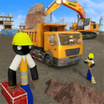 火柴人城市建设挖掘机5.7_安卓单机app手机游戏下载